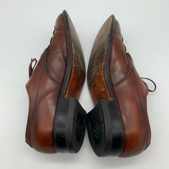 FLORSHEIM BROWN OXFORD MOC TOE TIE DRESS SHOES 8A‎ (NARROW)
